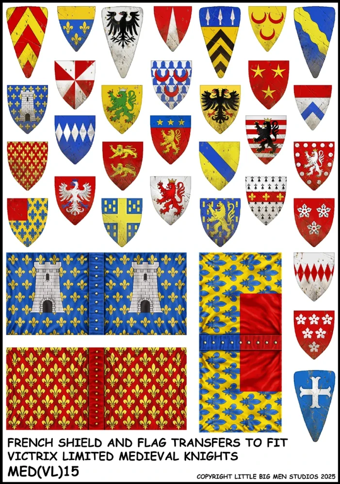 French Shield & Flag Transfers 2