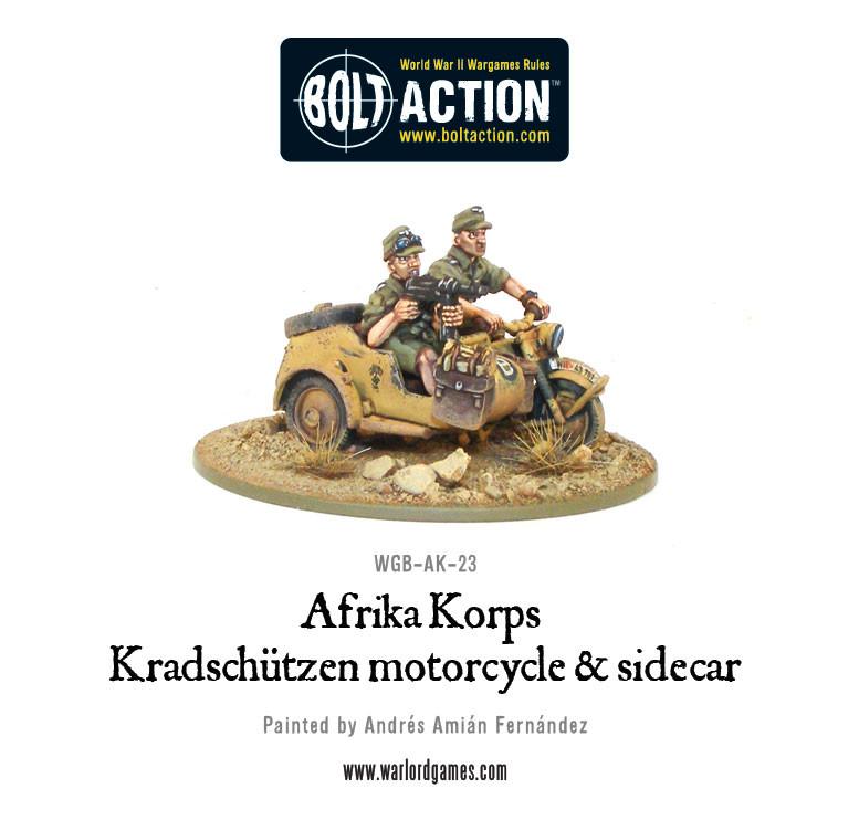 Afrika Korps Kradschutzen Motorcycle & sidecar